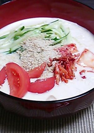 簡単♪豆乳とキムチの冷麺-レシピのメイン写真