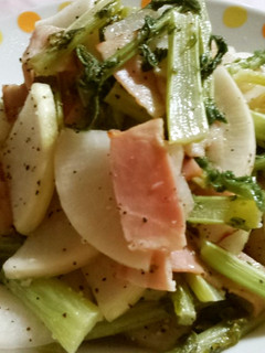大根とベーコンのにんにく炒め-レシピのメイン写真