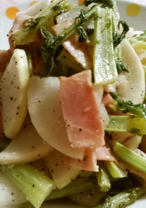 大根とベーコンのにんにく炒め-レシピのメイン写真