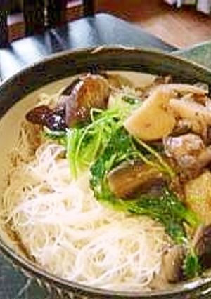 柔らかナスの煮浸し冷やし素麺-レシピのメイン写真