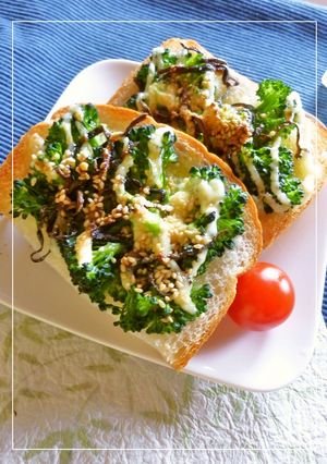 ブロッコリーと塩昆布のトースト-レシピのメイン写真