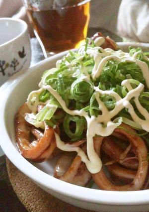 蕎麦のおそばに☆イカのお好みオイスター炒-レシピのメイン写真