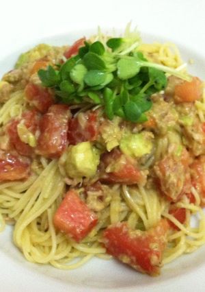 柚香る☆アボカド＊トマトの冷製パスタ-レシピのメイン写真