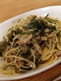 切り昆布とひき肉のパスタ-レシピのメイン写真
