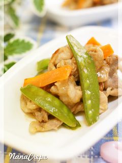 豚肉とさやえんどうの黒酢炒め-レシピのメイン写真