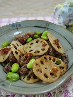 牛肉と蓮根の梅炒め-レシピのメイン写真