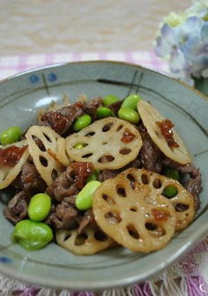 牛肉と蓮根の梅炒め-レシピのメイン写真