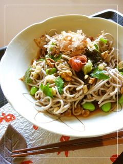 梅ともずくの冷やし蕎麦-レシピのメイン写真