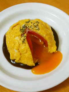 まるごと☆トマ&たまオムレツ-レシピのメイン写真
