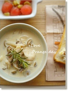 ささみとキノコの豆乳スープ-レシピのメイン写真