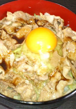 豚肉のソースキャベツ丼-レシピのメイン写真