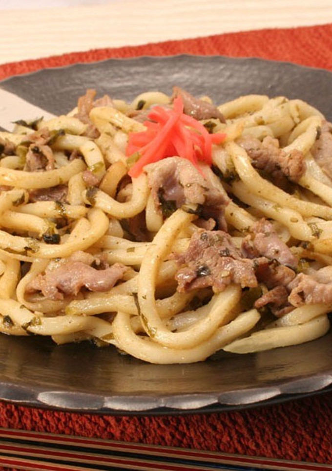高菜と黒豚の焼きうどん　ごま風味-レシピのメイン写真