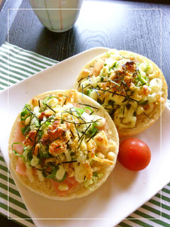 ハム×葱×天かすのわさび風味トースト-レシピのメイン写真