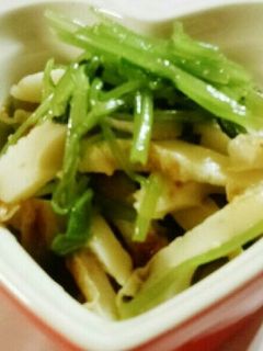 三つ葉とちくわのわさび醤油和え-レシピのメイン写真
