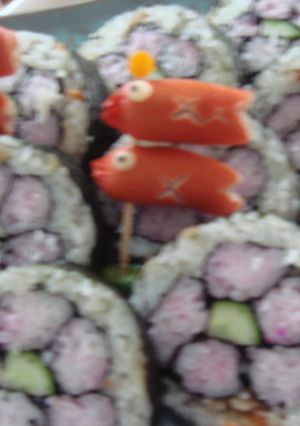 簡単お花の太巻き-レシピのメイン写真