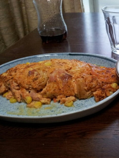 キムチ、コーン、ベーコンの卵焼き-レシピのメイン写真