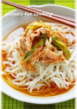 ピリ辛豚しゃぶのせ＊ぶっかけ冷やしうどん-レシピのメイン写真