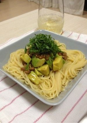 納豆アボガドまぜまぜスパ♪-レシピのメイン写真