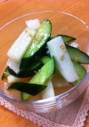 山芋ときゅうりのワサビ醬油和え-レシピのメイン写真