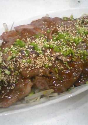 ヘルシー！焼肉ともやしの焼肉のたれがけ-レシピのメイン写真