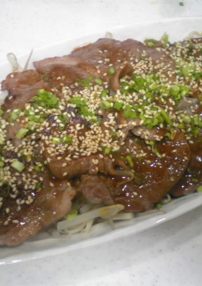 ヘルシー！焼肉ともやしの焼肉のたれがけ-レシピのメイン写真