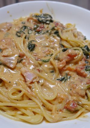 男のトマトクリームパスタ(☆お店の味☆)-レシピのメイン写真