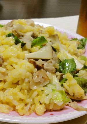 レタスとエリンギのチャーハン-レシピのメイン写真