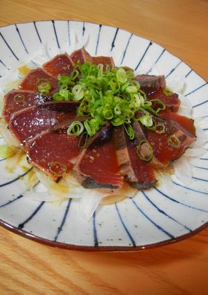 簡単！柚子胡椒ポン酢で鰹のたたき♬-レシピのメイン写真