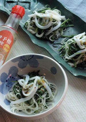 おかひじきと素麺のサラダ-レシピのメイン写真