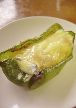 鶏そぼろでピーマン肉詰め-レシピのメイン写真