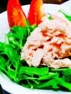タラマヨササミと水菜のサラダ-レシピのメイン写真