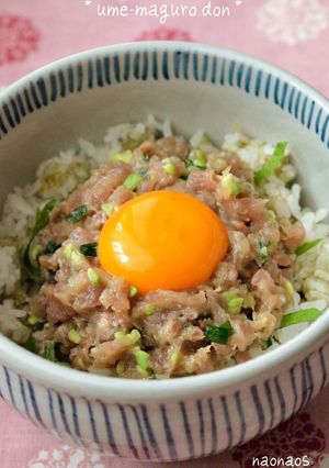 ✿梅マグロ丼～ネギトロ風✿-レシピのメイン写真