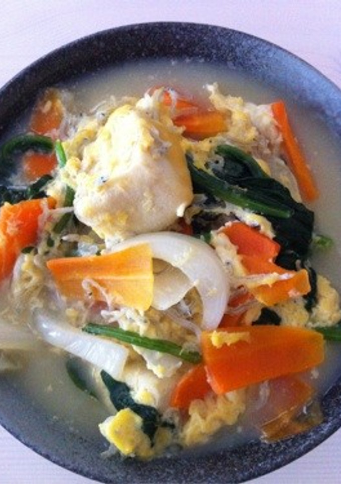 しらすと野菜たっぷり高野豆腐の卵とじ-レシピのメイン写真