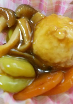 鶏団子とそら豆甘酢あんかけ★お弁当にも♪-レシピのメイン写真