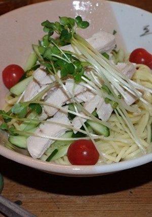 うまうま鶏胸塩麹まぜめん-レシピのメイン写真