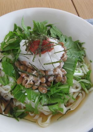 納豆おろしの梅うどん-レシピのメイン写真