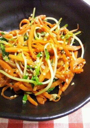 お弁当にも♪＊豆苗と人参のしりしり＊-レシピのメイン写真
