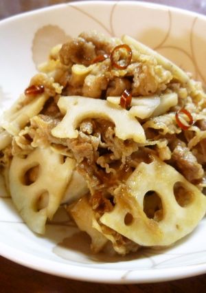 冷凍吉牛で蓮根キンピラ(≧∇≦)-レシピのメイン写真