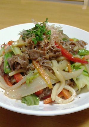 超簡単!野菜たっぷり和風焼きうどん-レシピのメイン写真