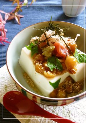 梅わさび　冷やしなめこあんかけ豆腐-レシピのメイン写真