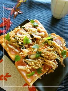 わかめと鰹とベーコンの梅わさびトースト-レシピのメイン写真
