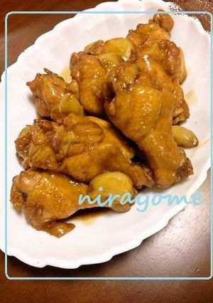 ウェイパーと手羽元で甘辛煮♪叉焼風-レシピのメイン写真
