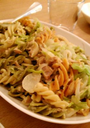 ツナとキャベツのマヨパスタ-レシピのメイン写真