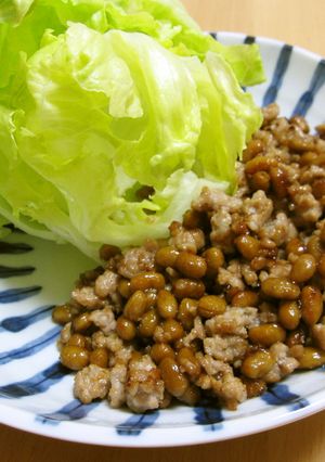 超簡単＆うまうま！納豆そぼろのレタス包み-レシピのメイン写真
