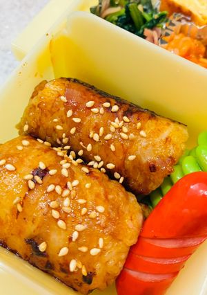 豚ばら肉で！肉巻きおにぎり♪-レシピのメイン写真