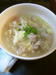ほっこり♪豚肉とみょうがの卵スープ-レシピのメイン写真