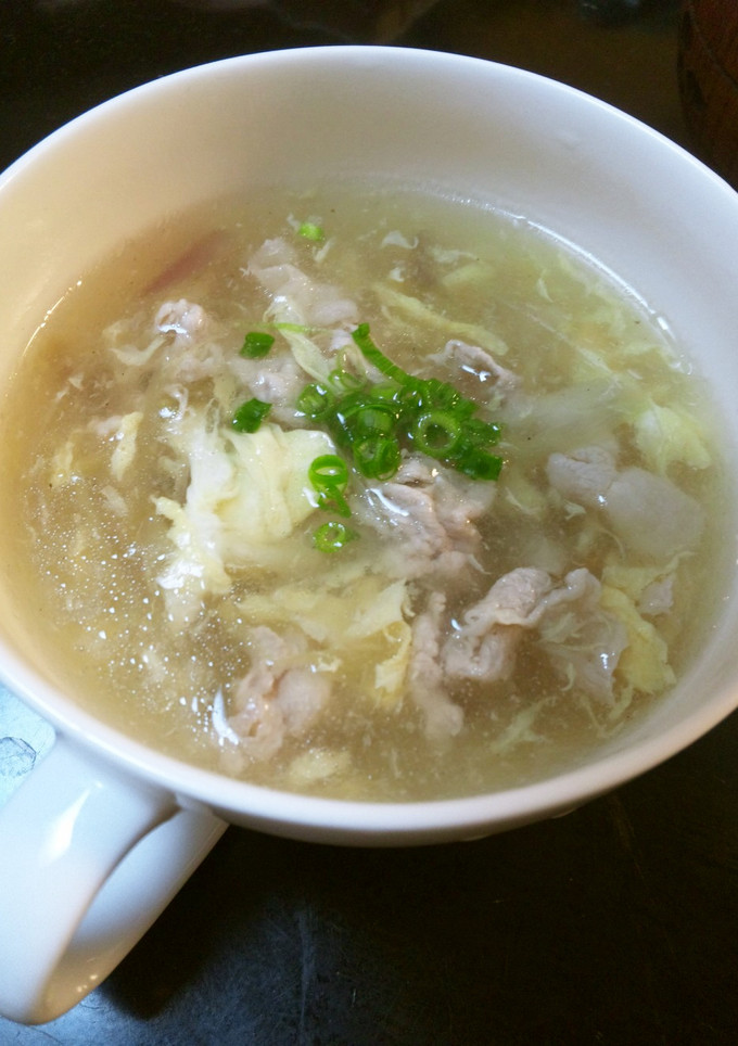 ほっこり♪豚肉とみょうがの卵スープ-レシピのメイン写真