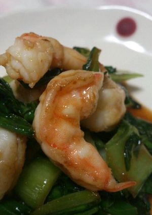 えびとチンゲン菜のオイスターソース炒め-レシピのメイン写真