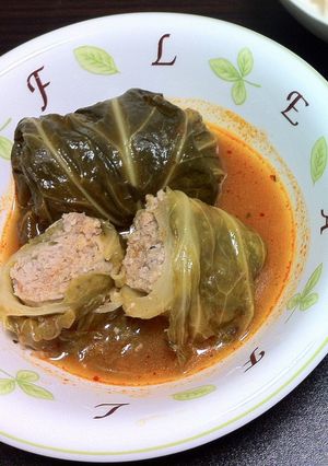 *おから炒りでロールキャベツ*-レシピのメイン写真