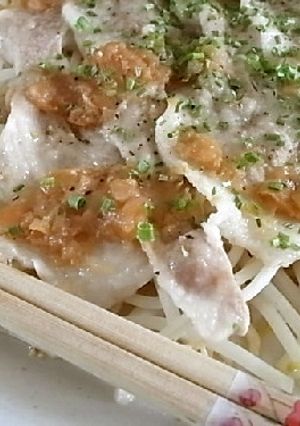 豚もやしのノンオイル梅風味レンジ蒸し-レシピのメイン写真